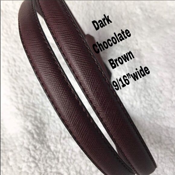 Replacement straps DARK CHOCOLATE BROWN 9/16” new - Picture 1 of 4